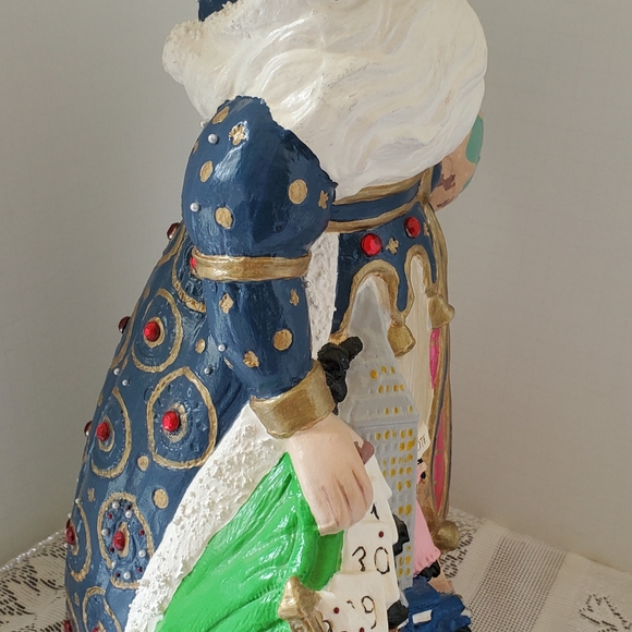 VTG Gare Millennium Old World Santa Claus 14" Ceramic Mold Large Hand Painted - Picture 6 of 8